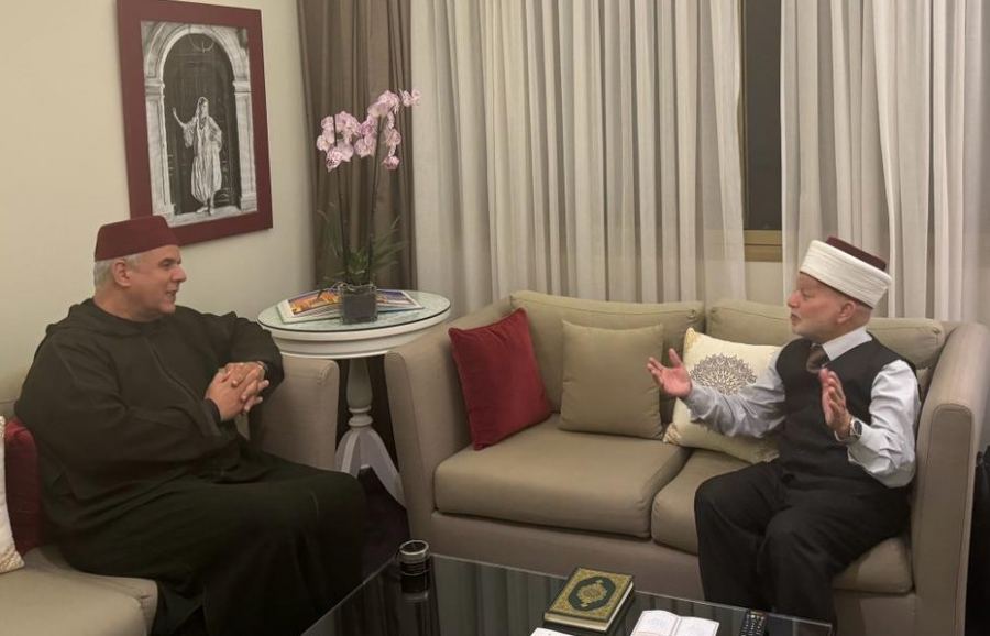 مفتي القدس يشيد بالعمل المتواصل لوكالة بيت مال القدس الشريف برئاسة الملك المغربي 